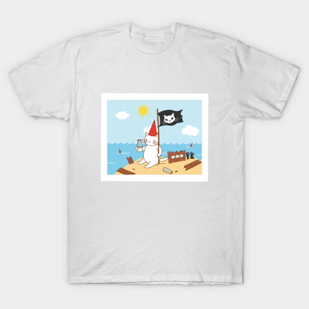 White Cat’s postcards: terra incognita T-Shirt by runcatrun
